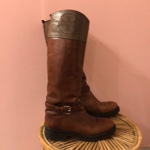 Tory Burch gently worn riding boot.